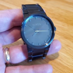 Nixon Canon black stainless steel watch